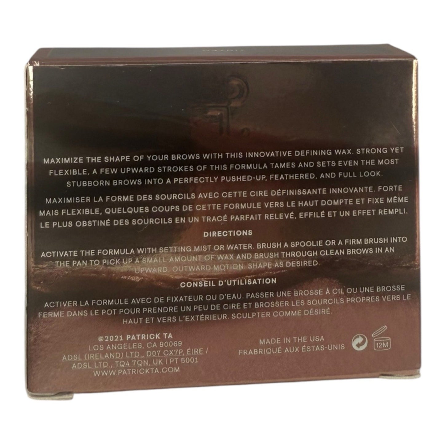 NEW- Patrick TA Major Brow Shaping Wax - Tinted For Eye Brows 0.17oz -FAST SHIP