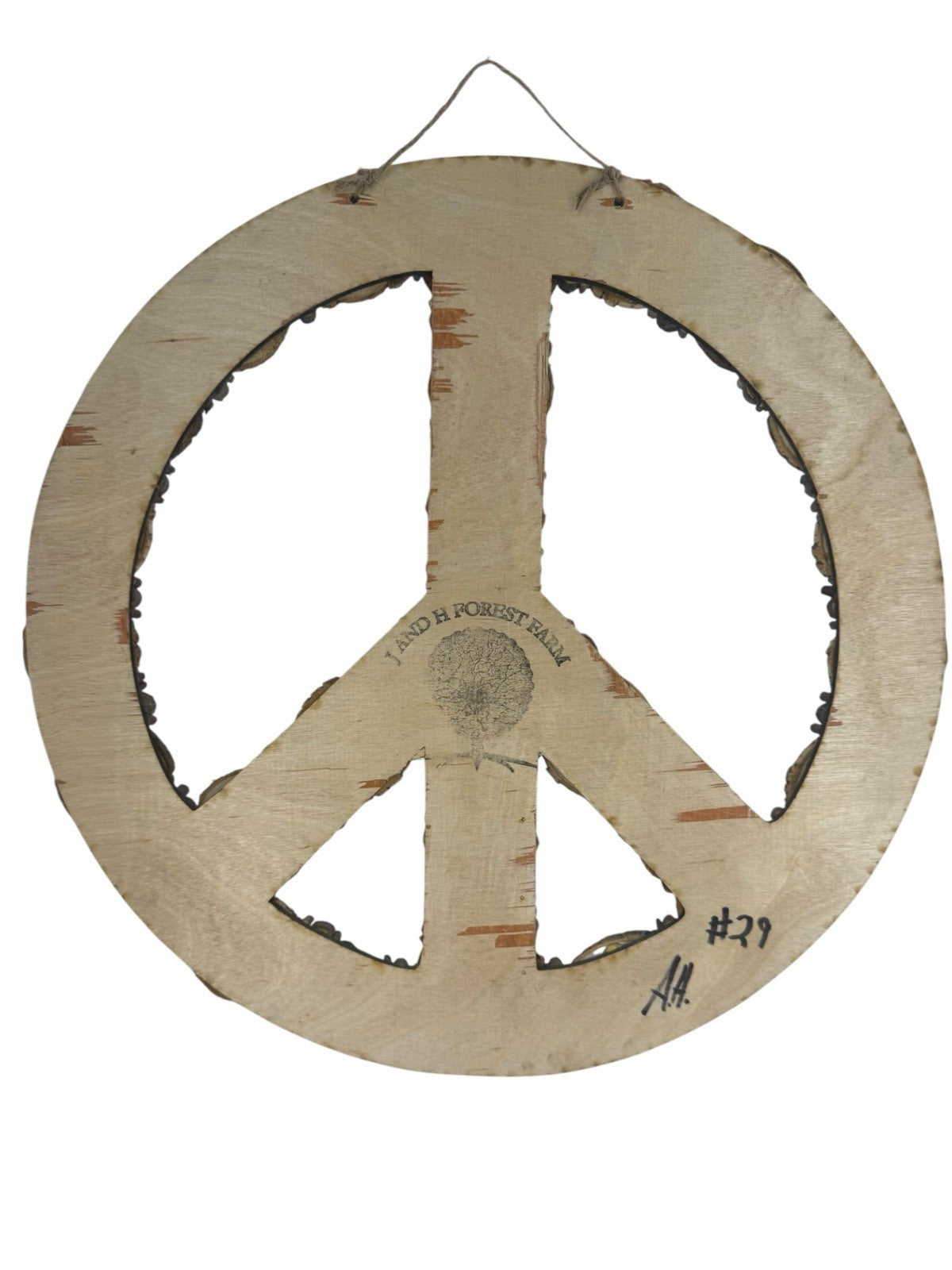 Peace Sign - Handmade Reclaimed Wooden Wall Hanging Peace Sign 16”