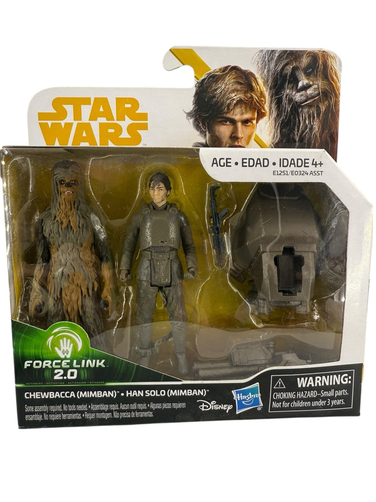 Star Wars Han Solo & Chewbacca Mimban Force Link 2.0 Action Figures Disney Toy