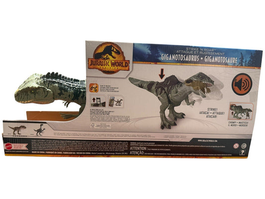 Large Jurassic World - Strike 'N Roar Giant Dino - Green/Grey FREE SHIPPING
