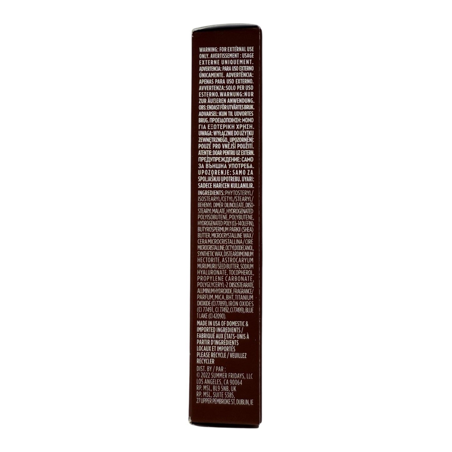 Summer Fridays Lip Butter Balm - Brown Sugar - 0.5oz / 15g New with Box