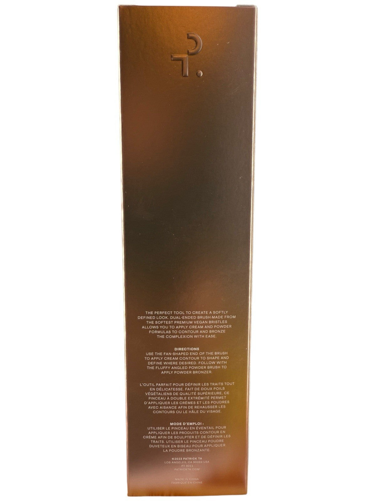 Patrick Ta Dual Ended Sculpting Brush Pink for Precision Makeup Application