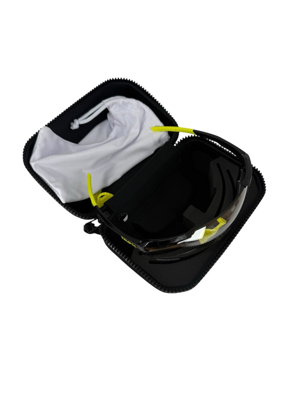 100% Speedcraft Soft Tact Black & Yellow Clear Cycling Sunglasses Lens