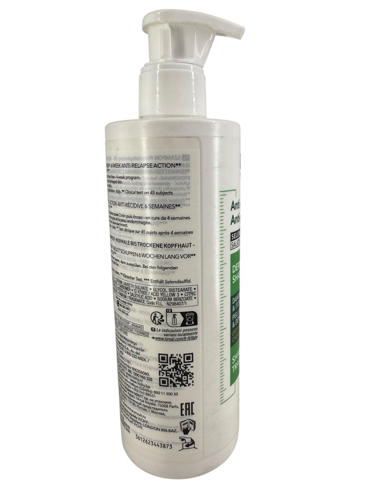 *Dry* Vichy Dercos Anti Dandruff DS Shampoo for Dry Hair 390ml/ 13.2oz