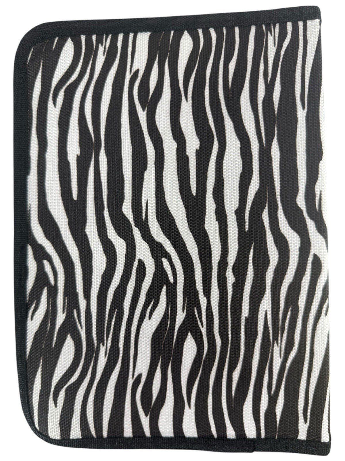 Locking Notebook Black & White Zebra Tablet Cover For Journals & Documents