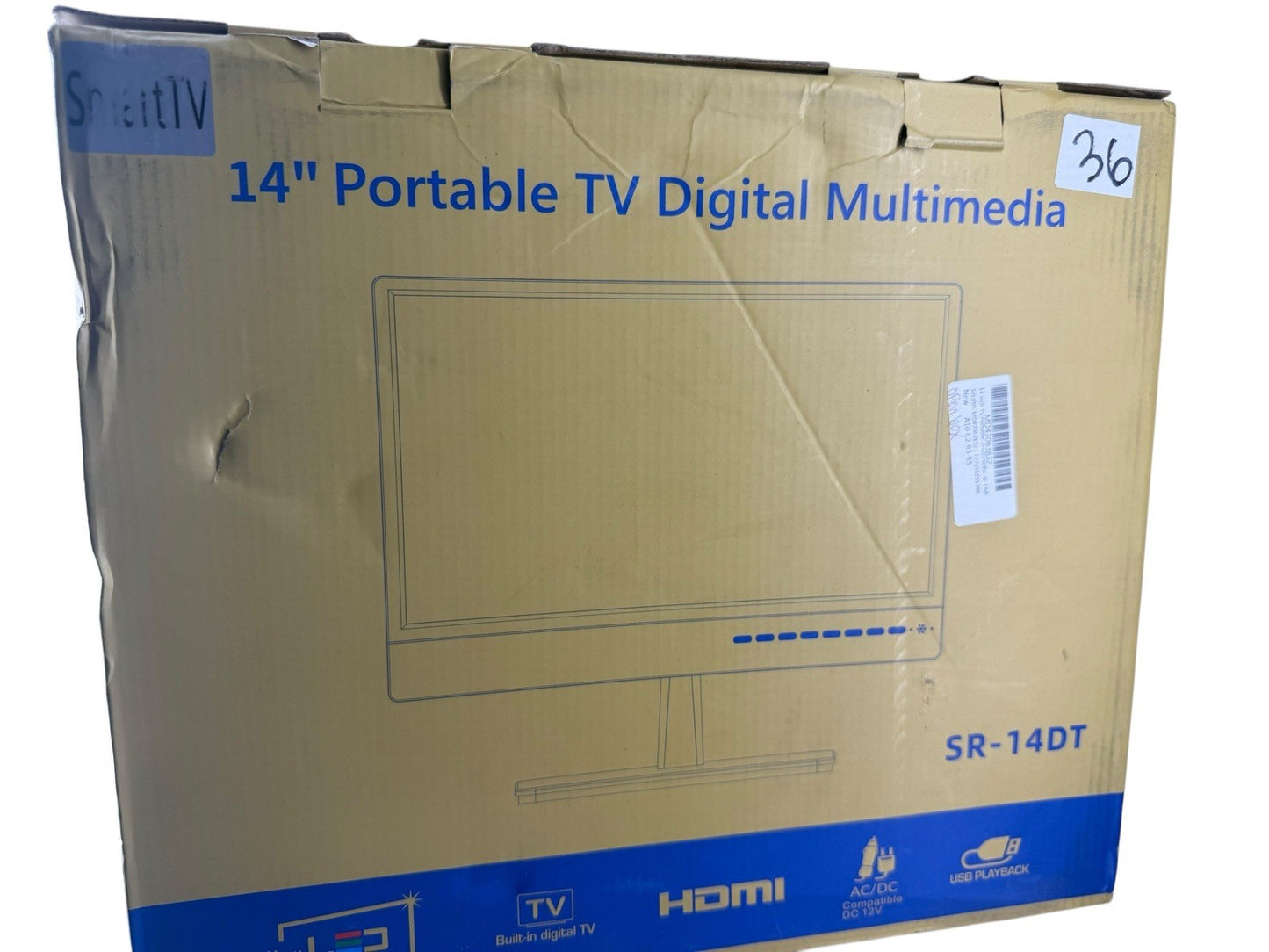 14” Portable TV Television HDMI USB Smart SR-14DT