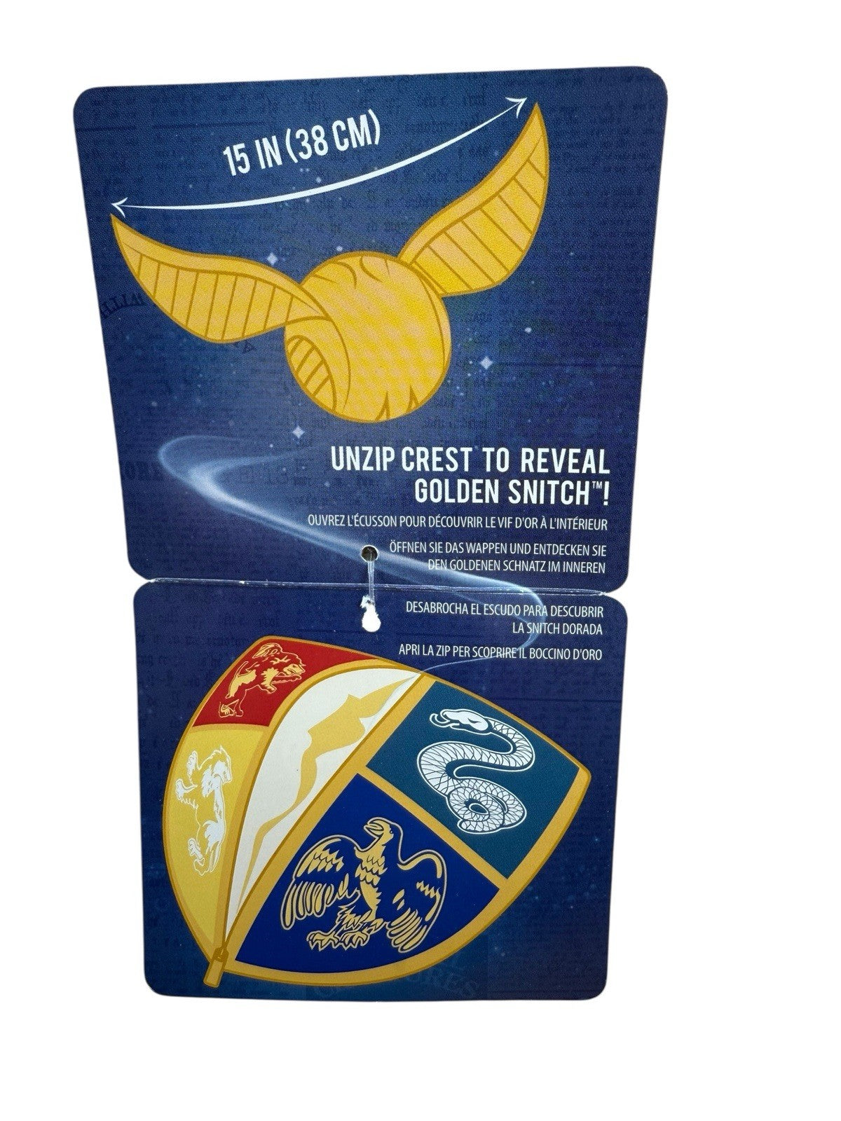 Harry Potter Noble Golden Snitch w/ Crest Pillow 15” - Super Fast Free Shipping