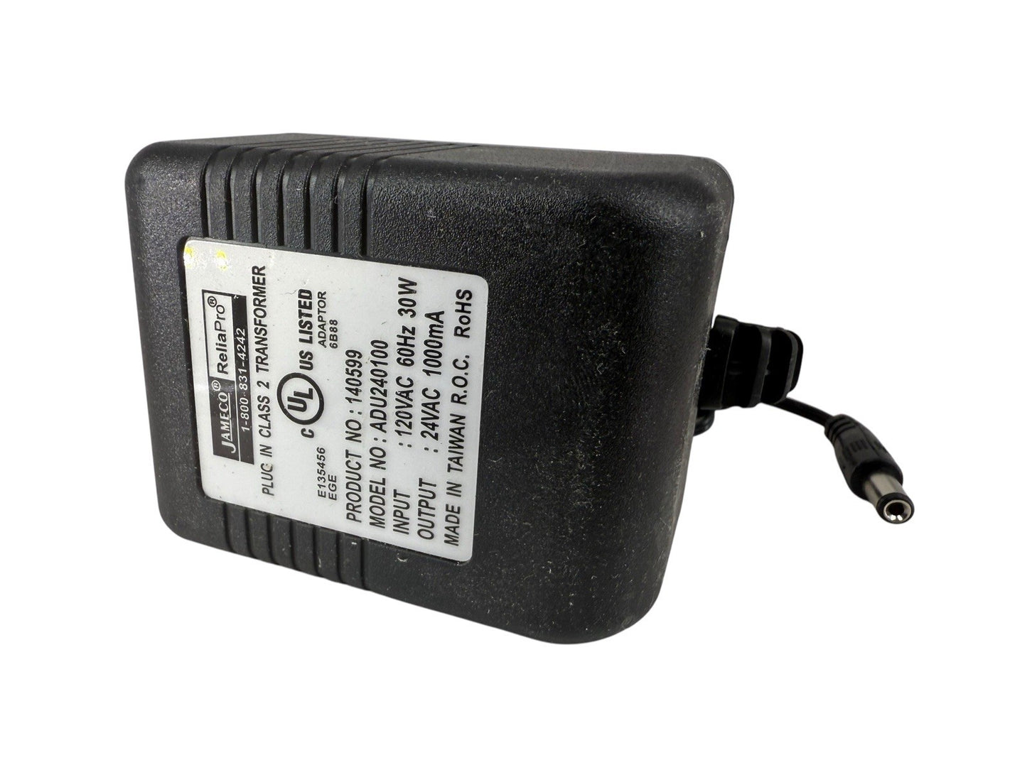 Jameco ReliaPro 140599 ADU240100 24VAC Plug in Class 2 Transformer