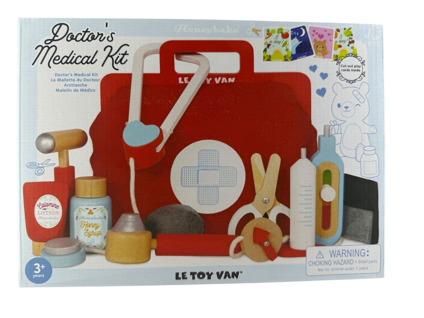 - Kids Wooden Educational Pretend Play Honeybake Doctor's Medical Play Set Ki...
