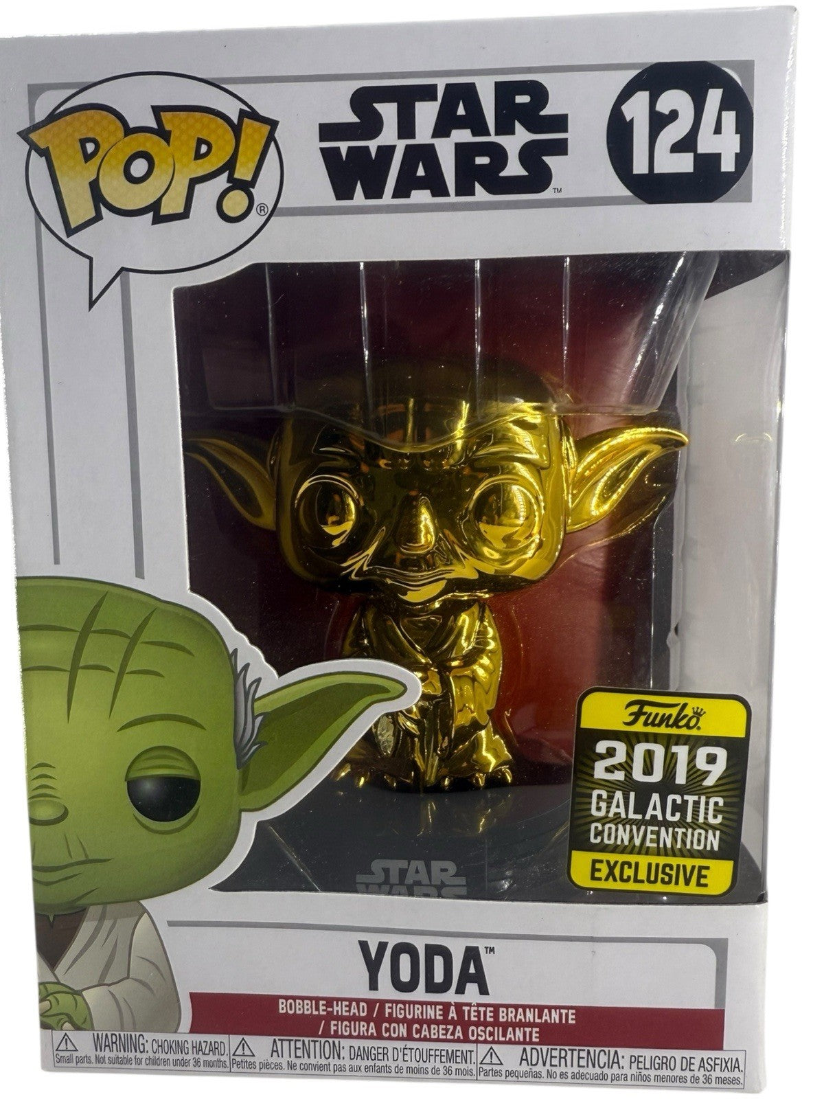 Funko Pop! Vinyl: Star Wars - Yoda (Gold/Chrome) - GameStop With Protective Case
