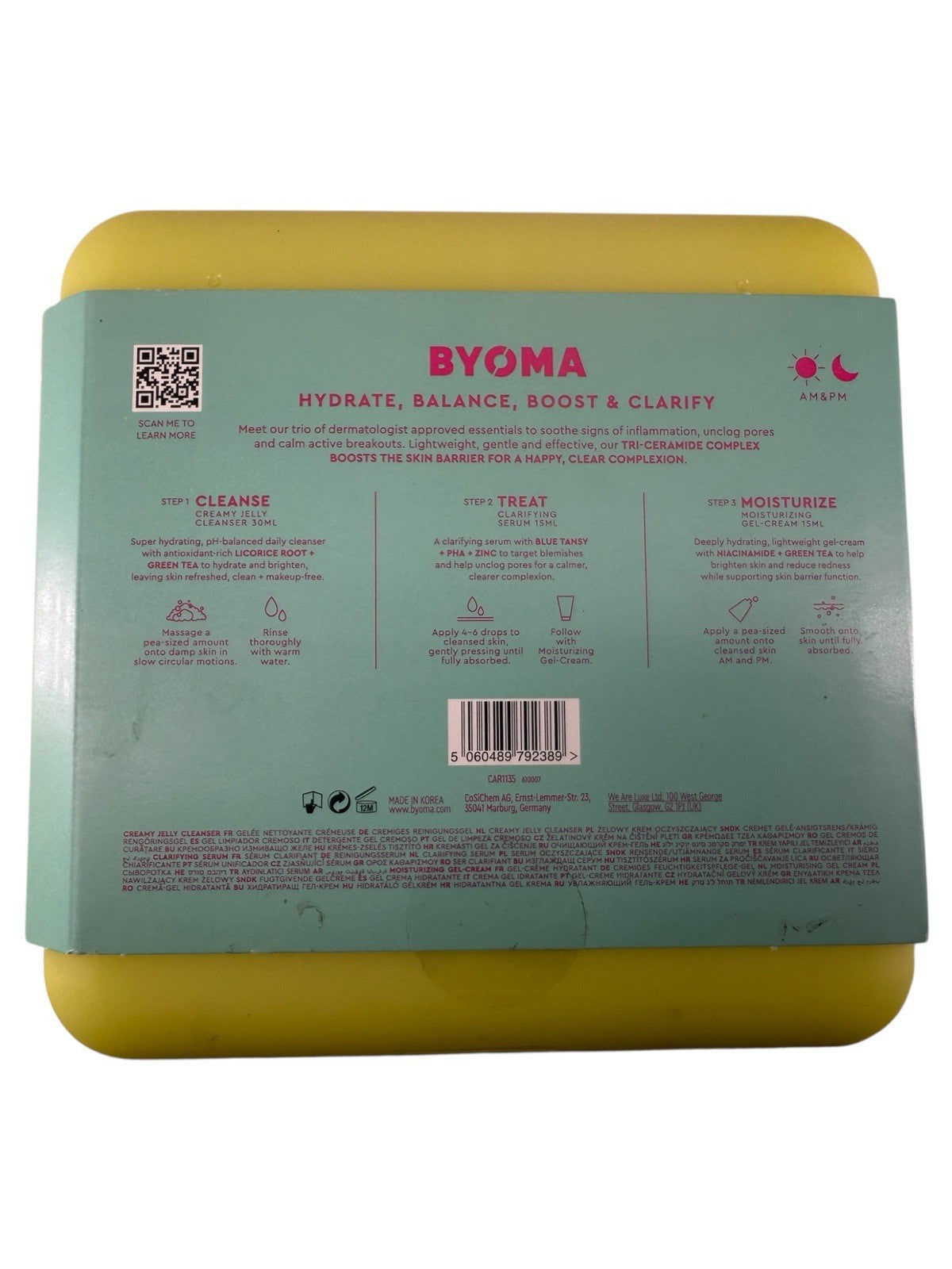 BYOMA So Clear Set - Barrier Repair Skincare Set for Acne Prone Skin