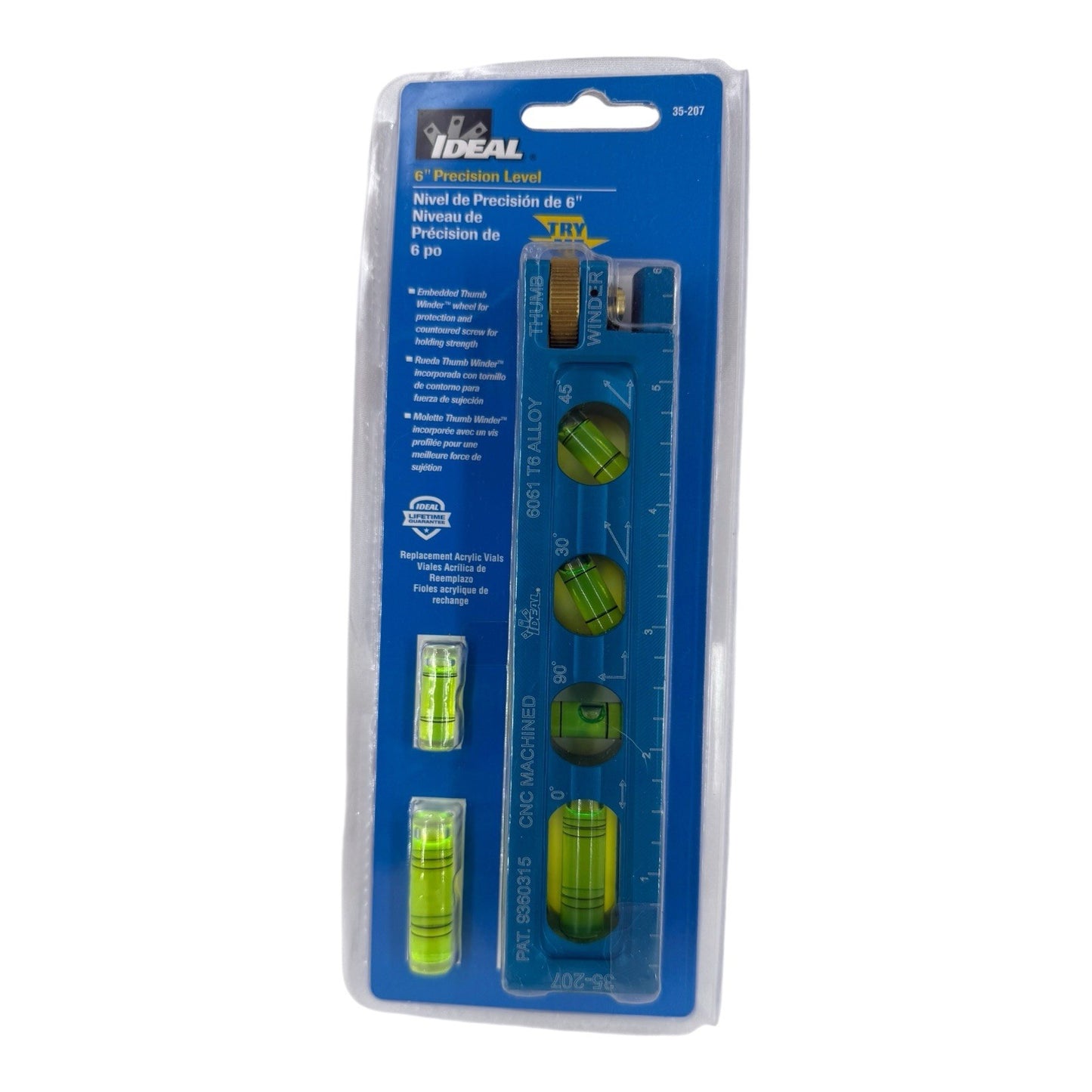 NEW SEALED Ideal 35-207 6" Electrician Level With 4 Vials And Magnetic Jaw