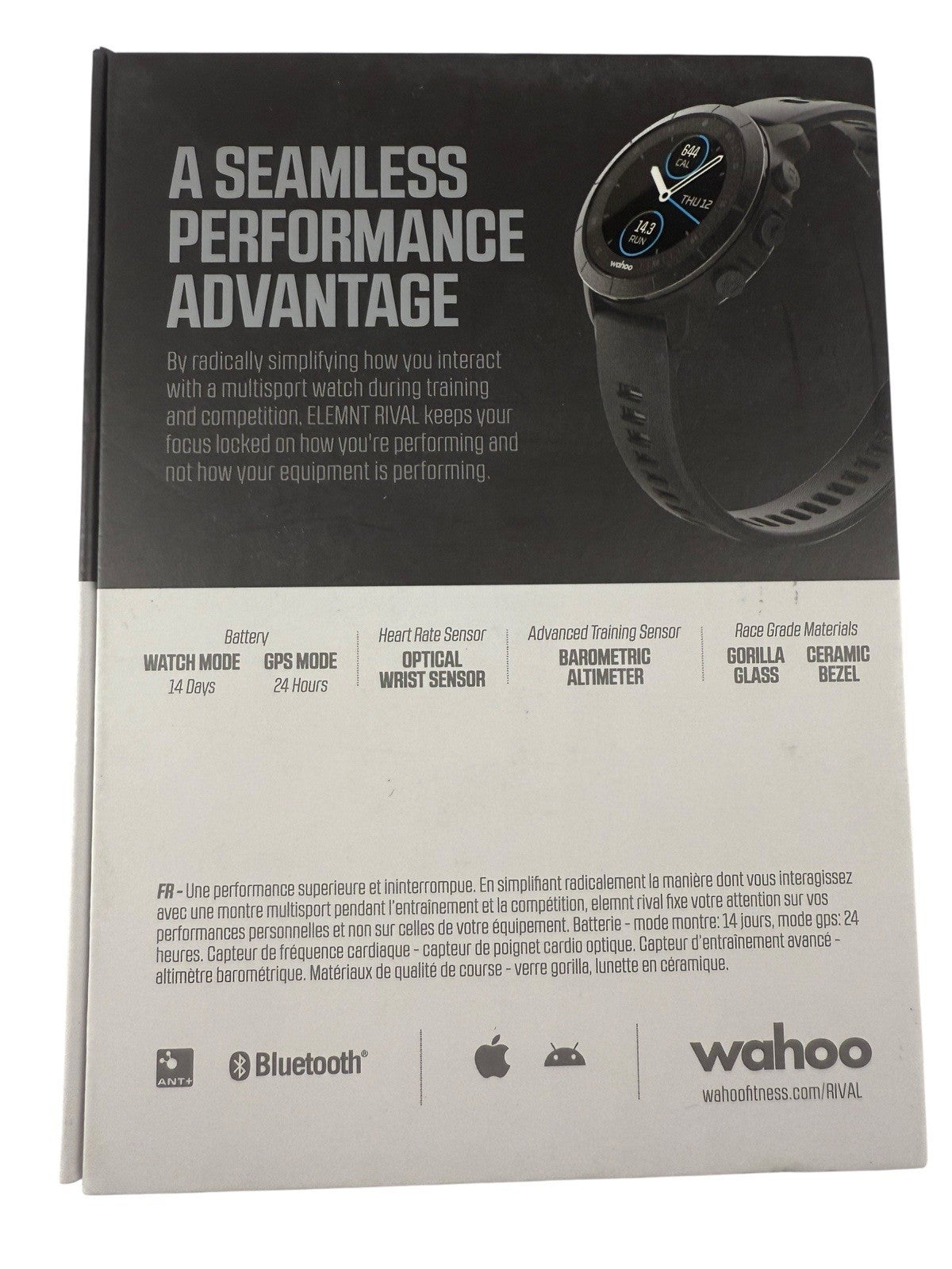 Wahoo Fitness WF140BK Multisport GPS Smartwatch Smart Watch