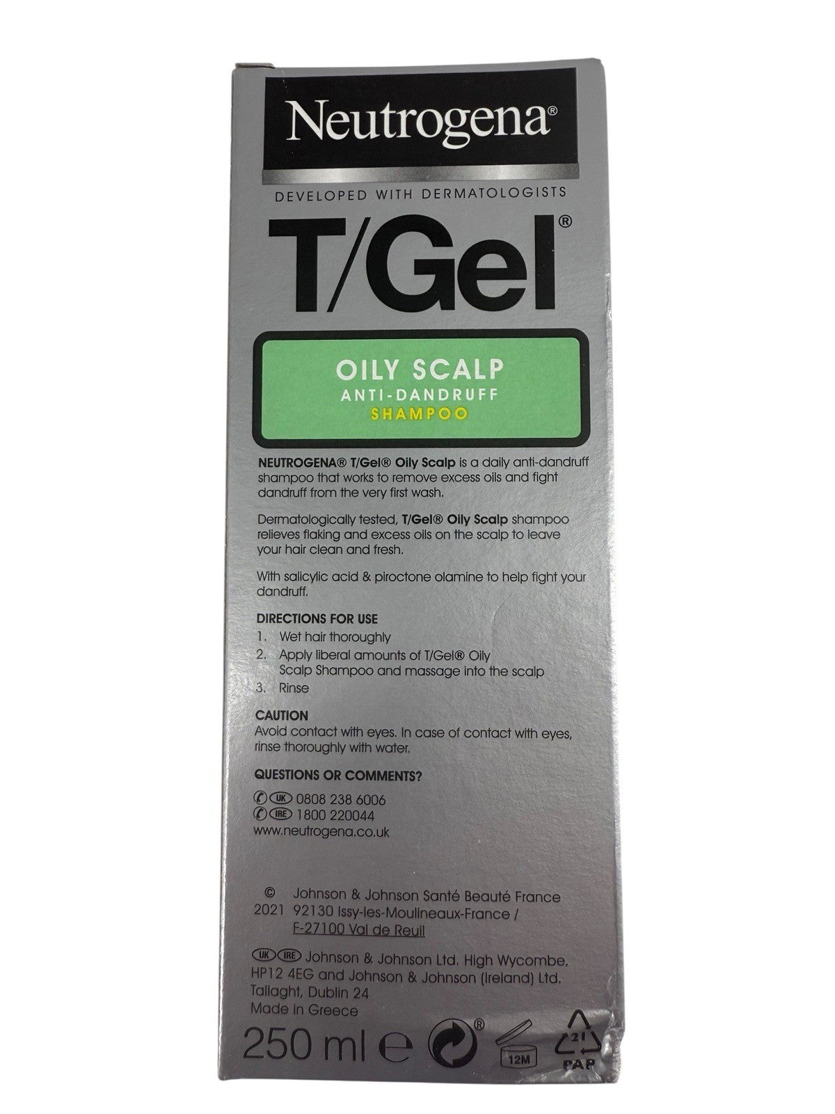 Neutrogena T-Gel Oily Scalp Anti-Dandruff Shampoo With Melon & Jasmin Fragrance