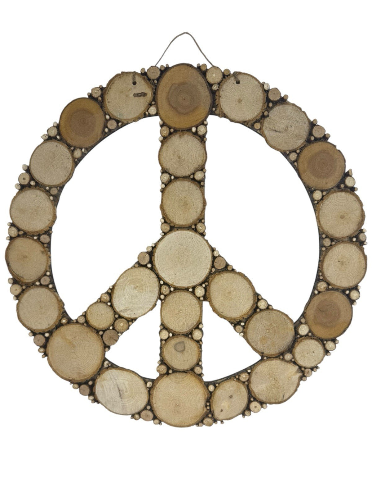 Peace Sign - Handmade Reclaimed Wooden Wall Hanging Peace Sign 16”