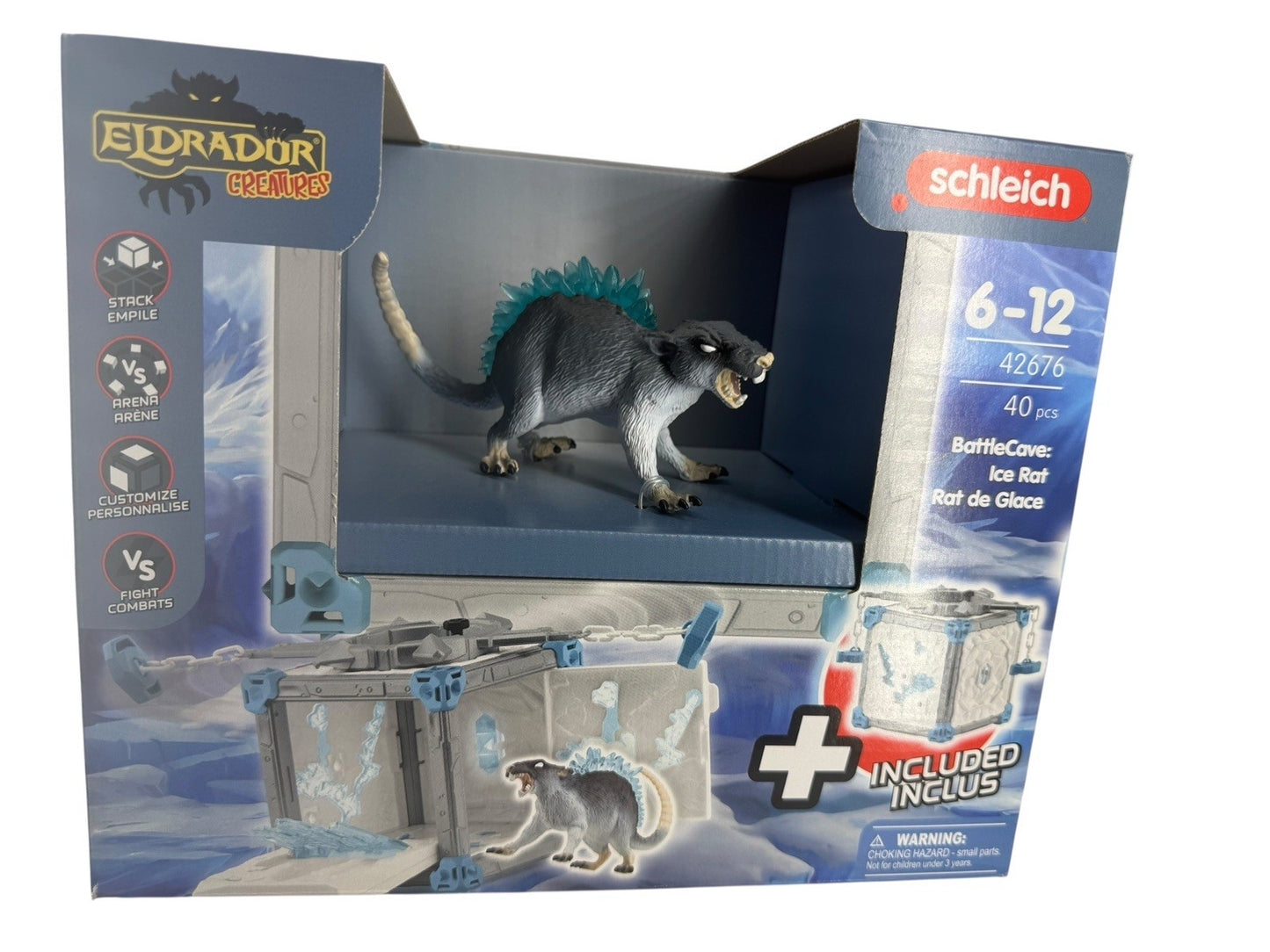 Schleich ELDRADOR Creatures BattleCave Ice Rat Mythical Action Playset- Fanta...