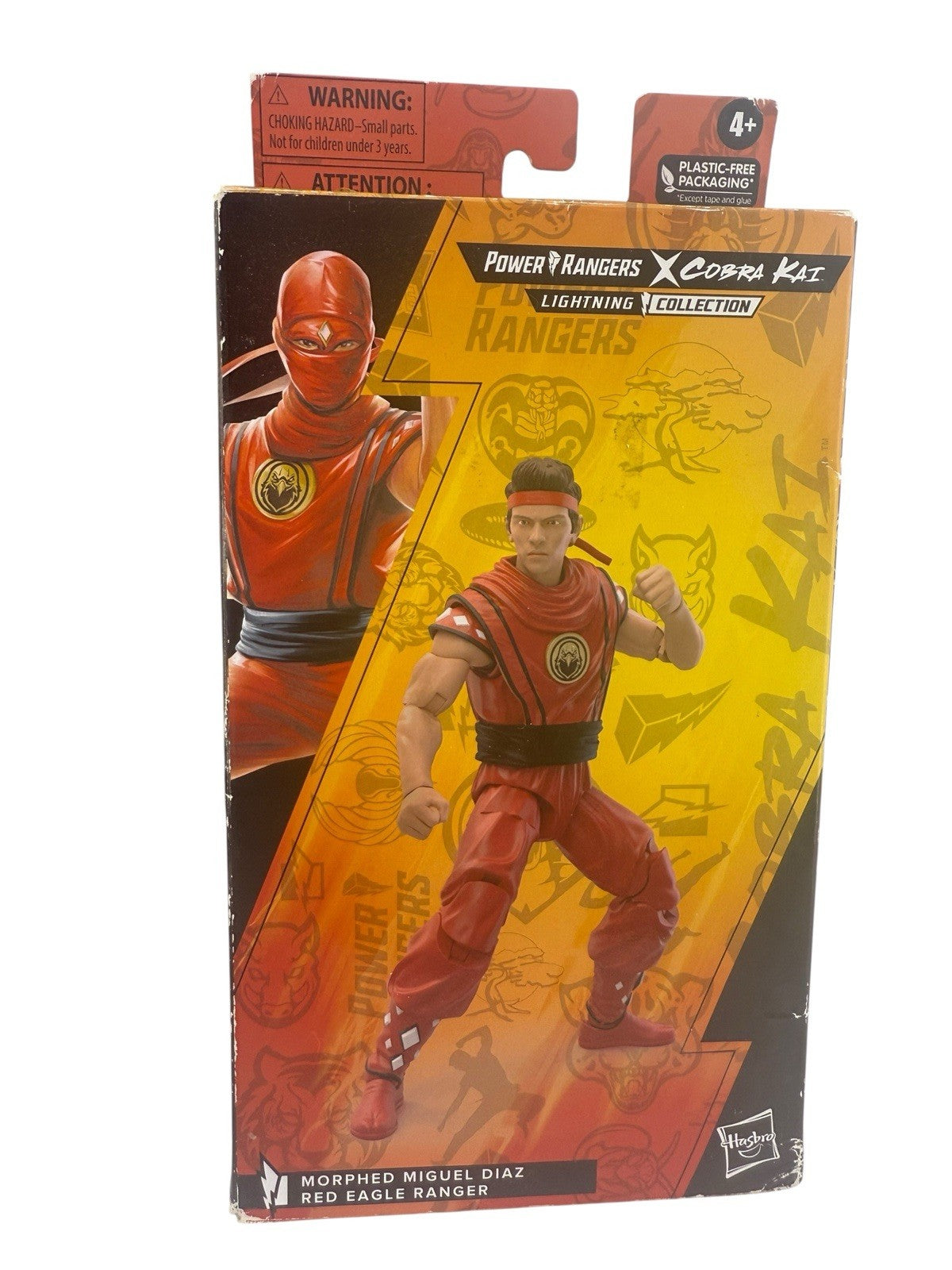 Power Rangers X Cobra Kai Lightning Morphed Miguel Diaz Red Eagle Ranger Figure