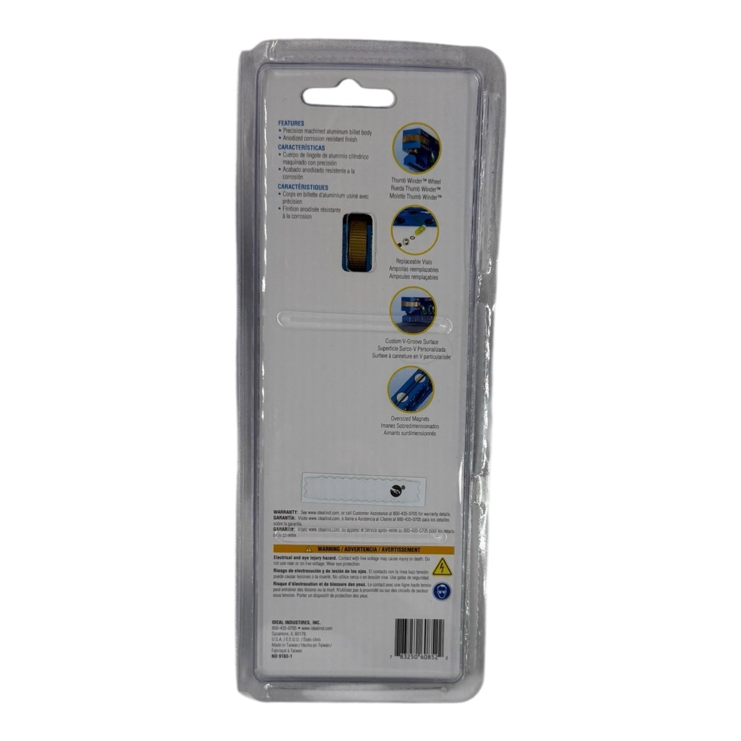 NEW SEALED Ideal 35-207 6" Electrician Level With 4 Vials And Magnetic Jaw