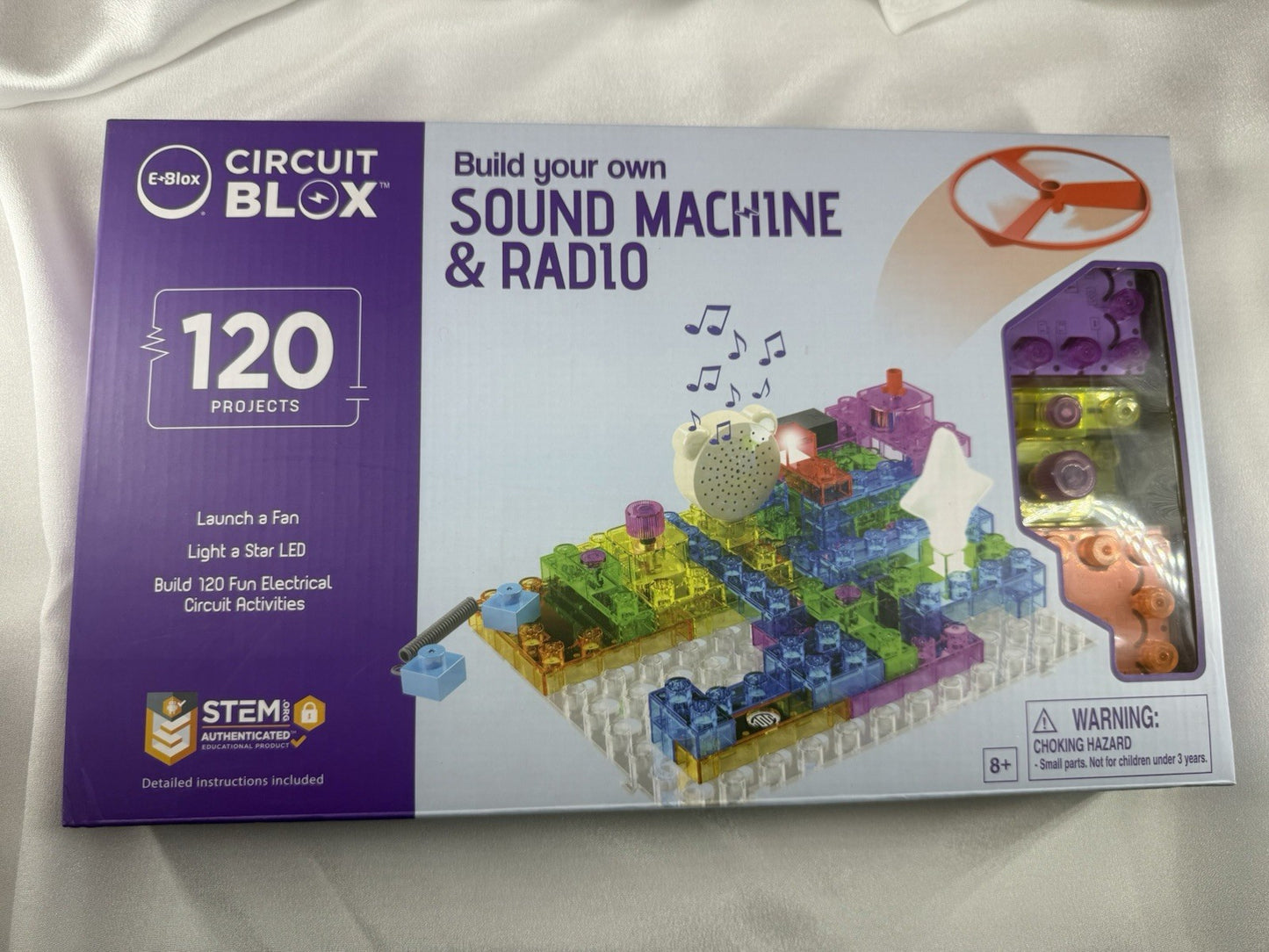 NEW E-Blox Building Blocks STEM Circuit Kit, 120 Projects, Build Your Own Radio