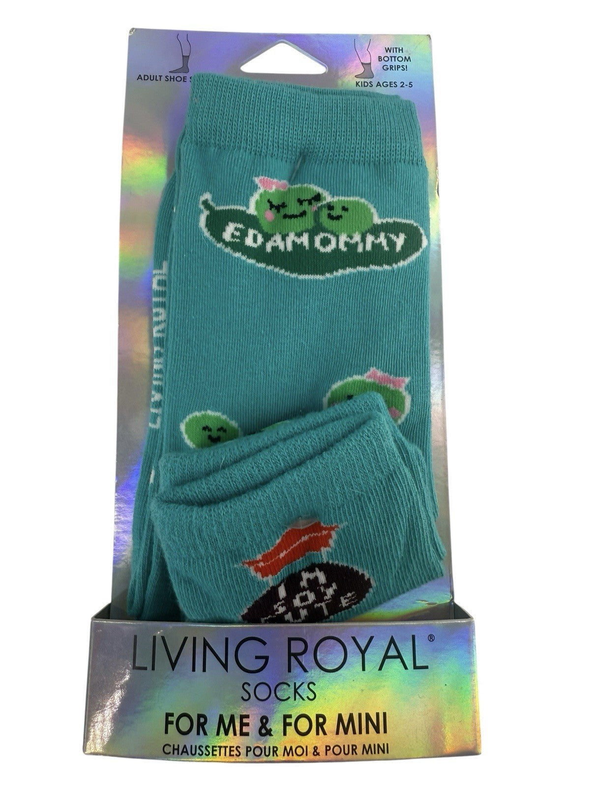 Look Alike Socks Living Royal Edamommy Mini+Me — 1 Adult Pair & 1 Child Pair