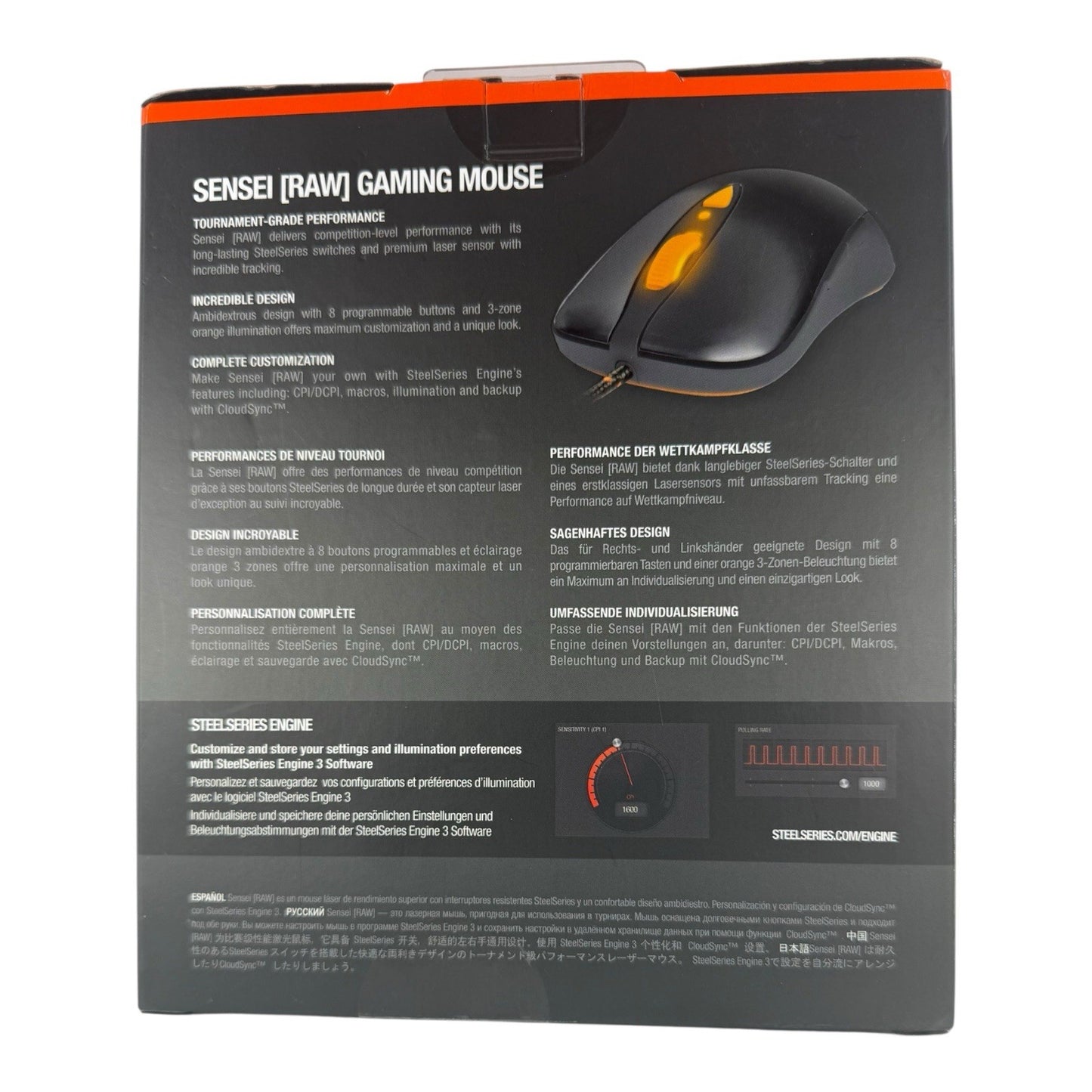 SteelSeries Sensei RAW Cool Gaming Mouse Heat Orange X - BRAND NEW DISCONTINUED