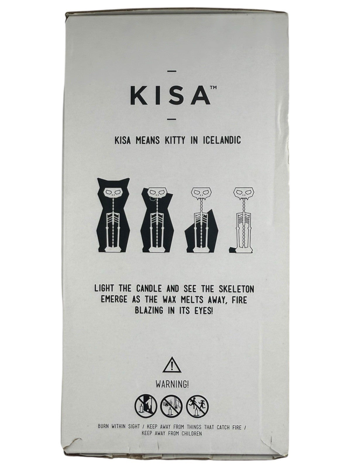 PyroPet Kisa Cat Candle (Black) - The Original Cat Candle with Metallic Skele...