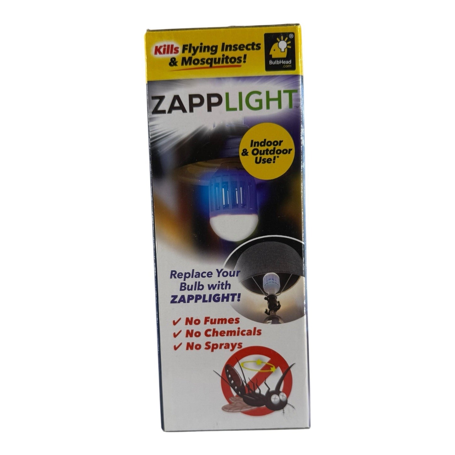 Zapp Light 60 W LED Bulb Kills Flying Insects & Mosquitos Indoor/Outdoor Use New