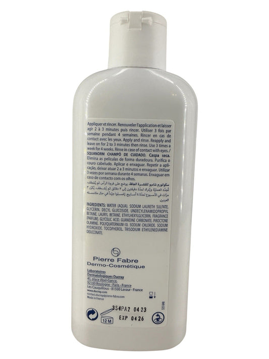 Ducray Squanorm Anti Dry Dandruff Shampoo 200ml Exp. 04/26