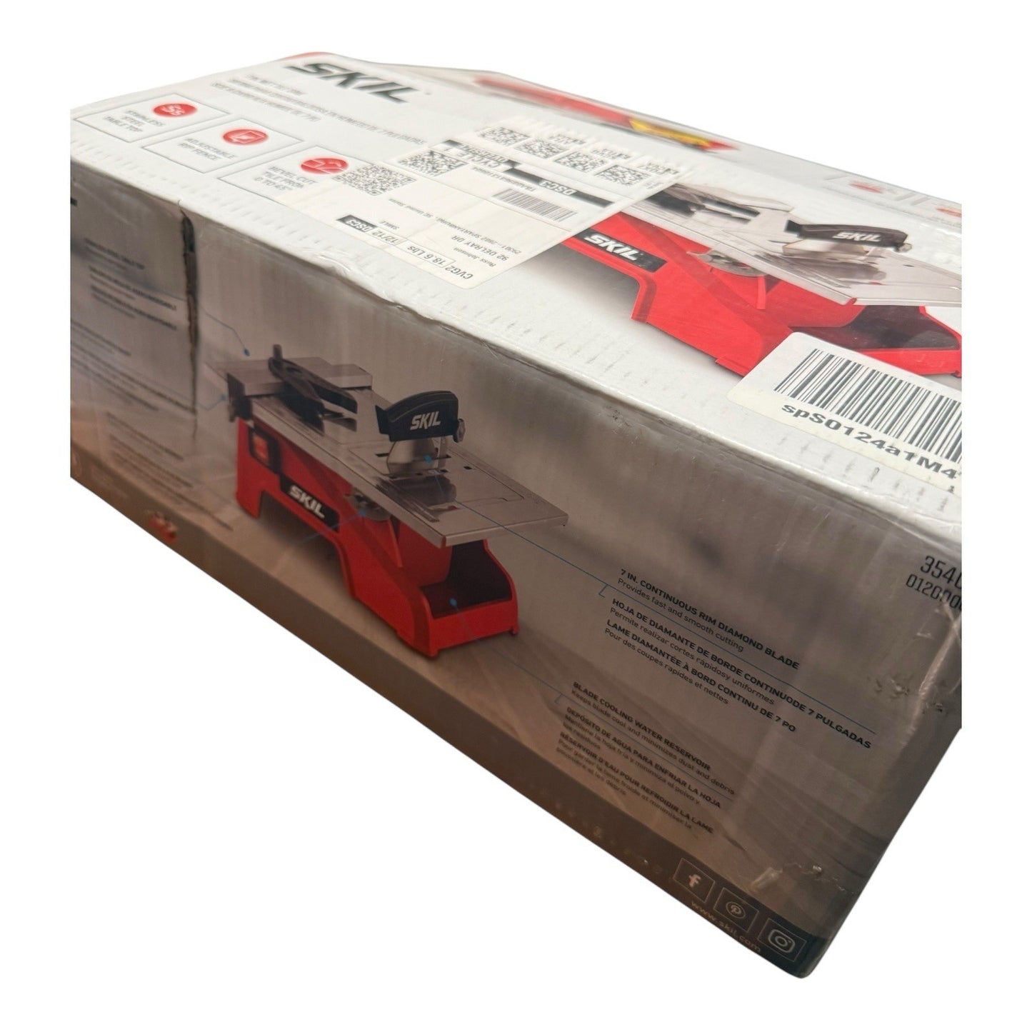 SKIL 3540-02 Wet Tile Saw- 7-inch Sierra Para Cortar Baldosa en Humedo De 7”