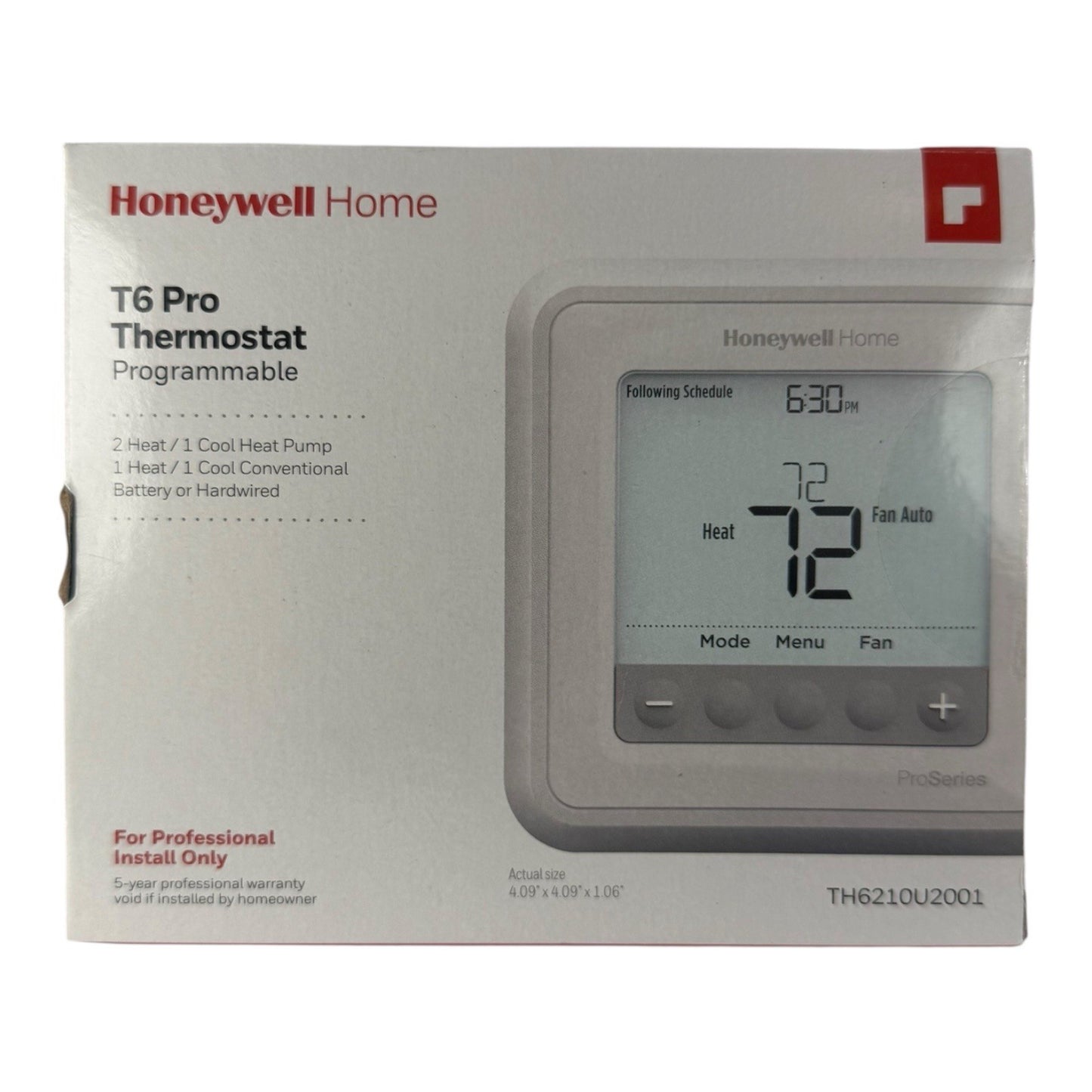 NEW- Honeywell T6 Pro Programmable Thermostat (TH6210U2001) FREE SHIPPING