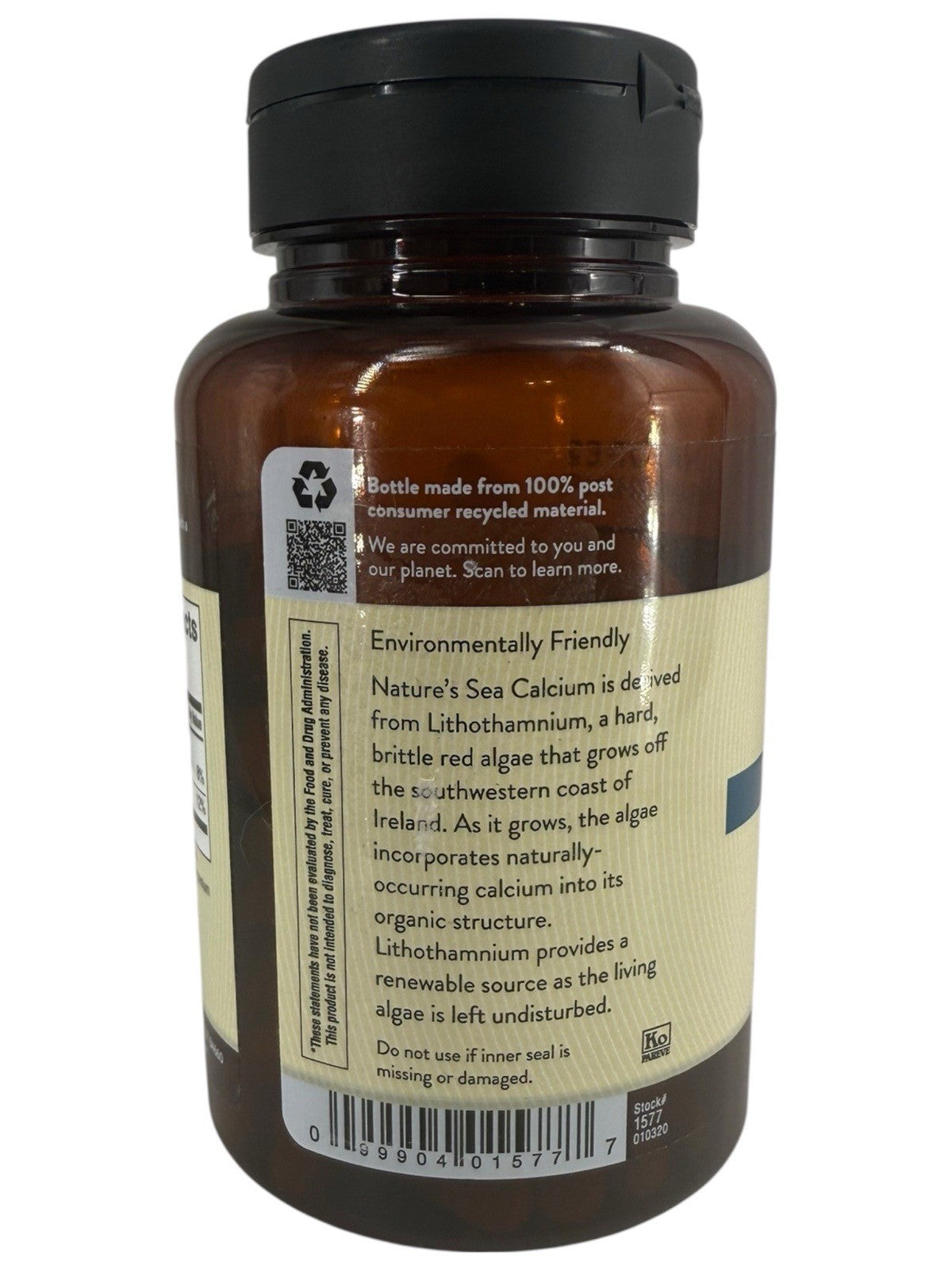 Nature's Sunshine Sea Calcium, 120 Capsules EXP 12/01/2027
