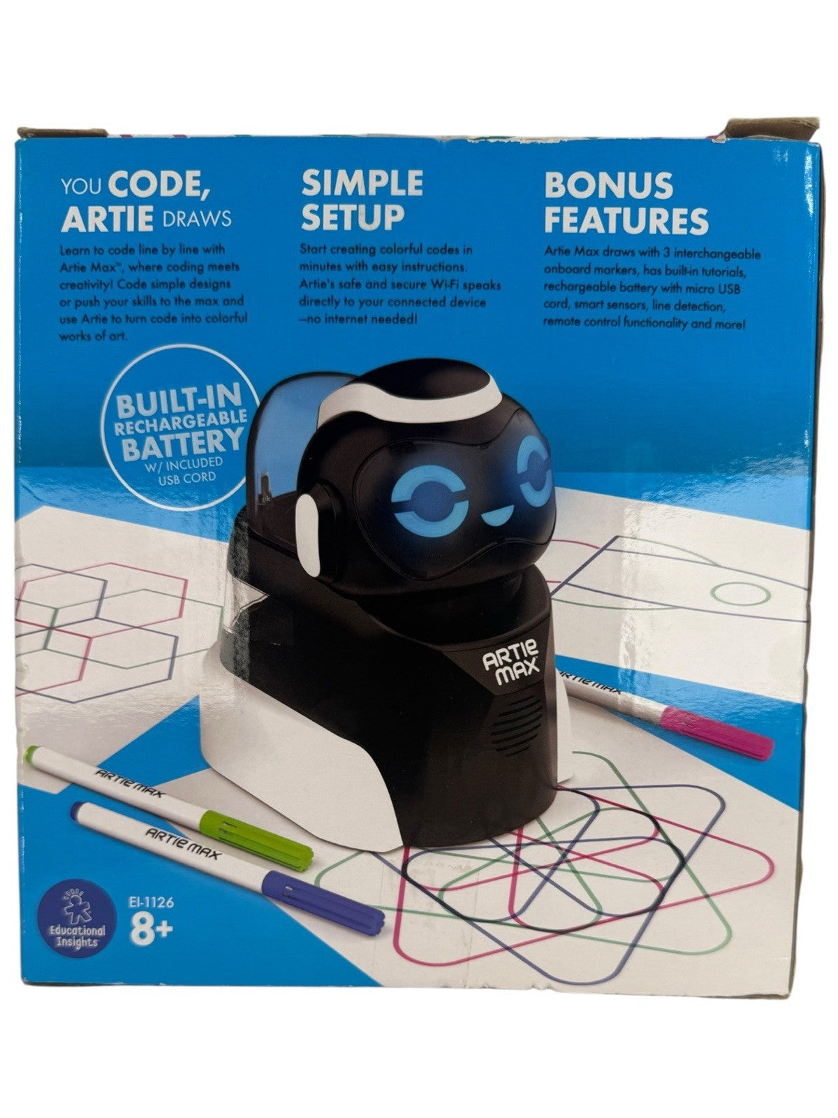 Educational Insights Artie Max The Wi-Fi Robot That Teaches Coding FREE SHIPPING
