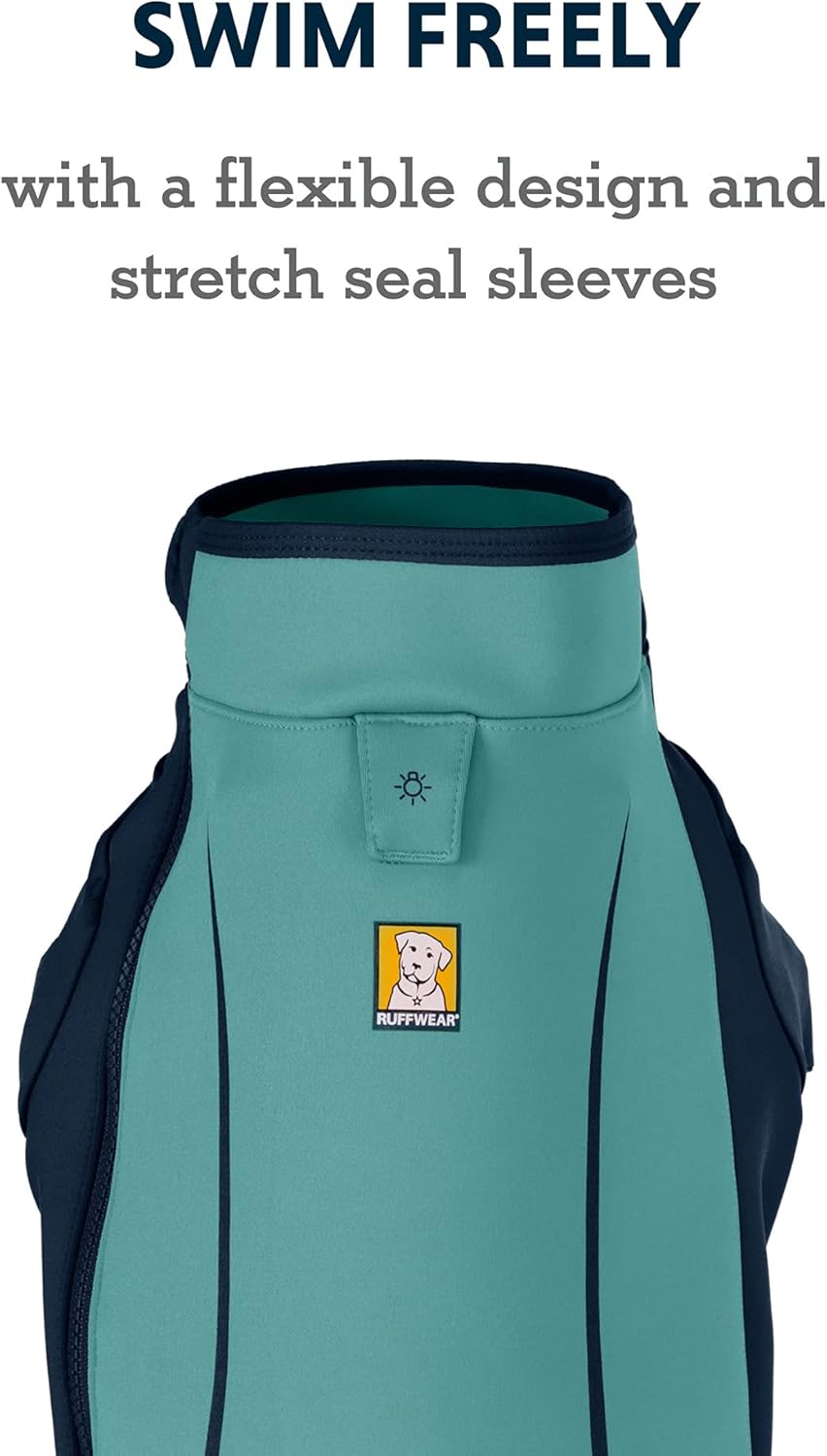 Ruffwear, Undercoat Water Dog Jacket, Insulated Amphibious Gear for Cold Water Swimming, Aurora Teal, Medium
