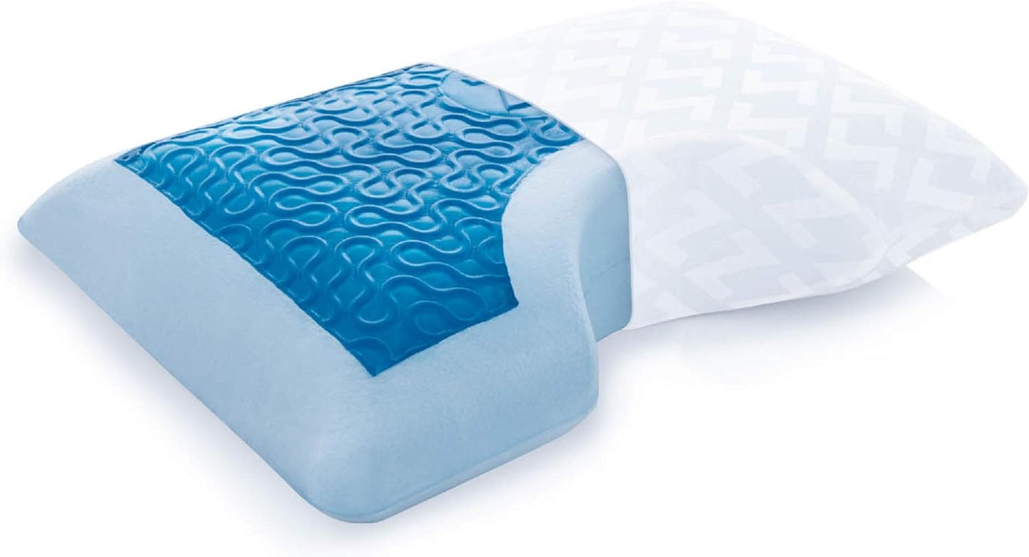 MALOUF Z King Gel Memory Foam Pillow with Side Sleeper Shoulder Cutout