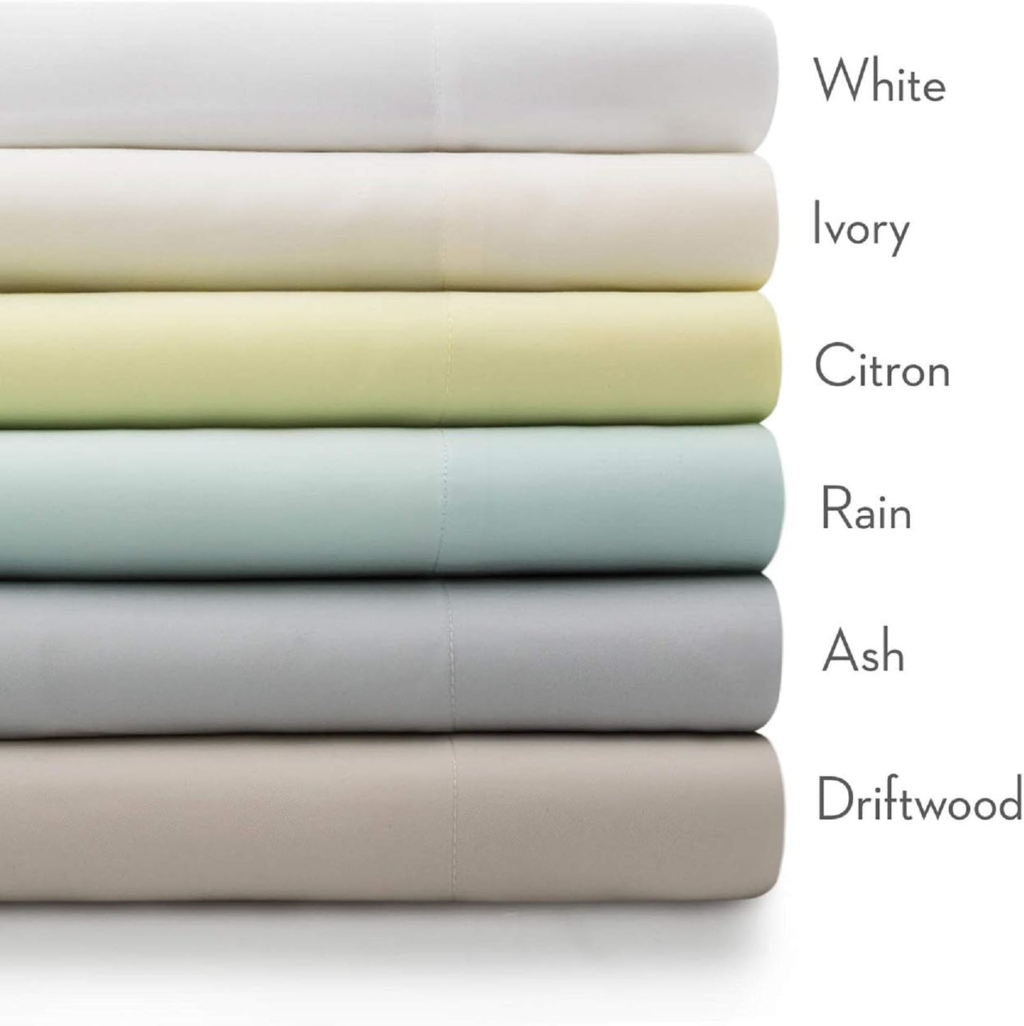MALOUF 100% Rayon from Bamboo Sheet Set, King, Ash
