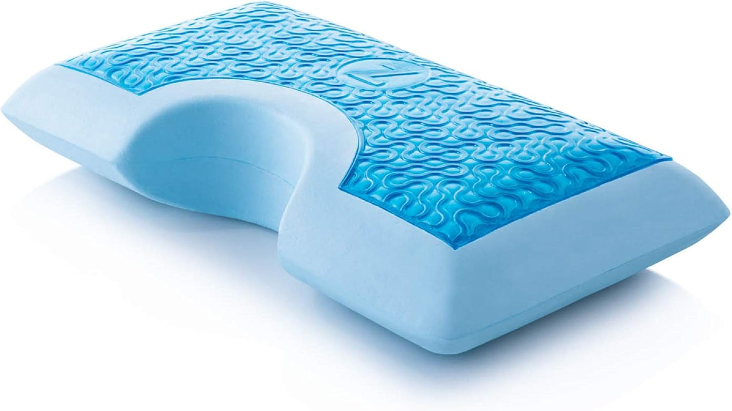 MALOUF Z King Gel Memory Foam Pillow with Side Sleeper Shoulder Cutout