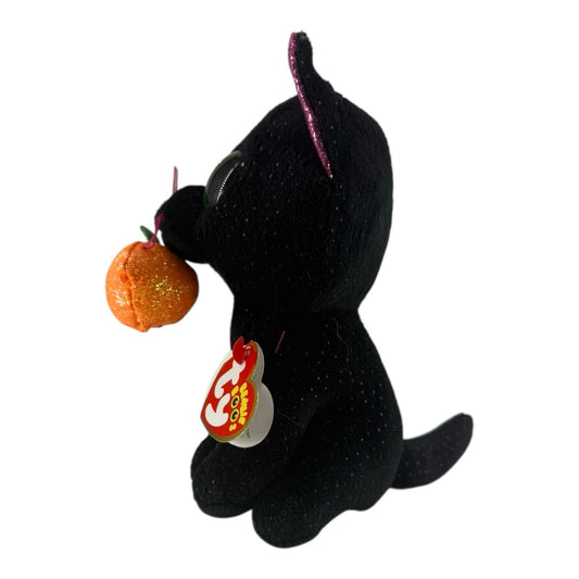 2018 TY Beanie Boo's POTION Cat 6" Halloween Toy Plush Glitter Eyes Pumpkin Gift