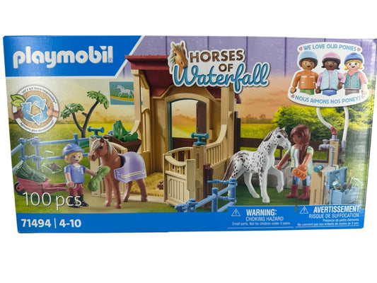 Playmobil Riding Stable Playset - 100 Piece Horse Toy Figure Set 71494 NEW