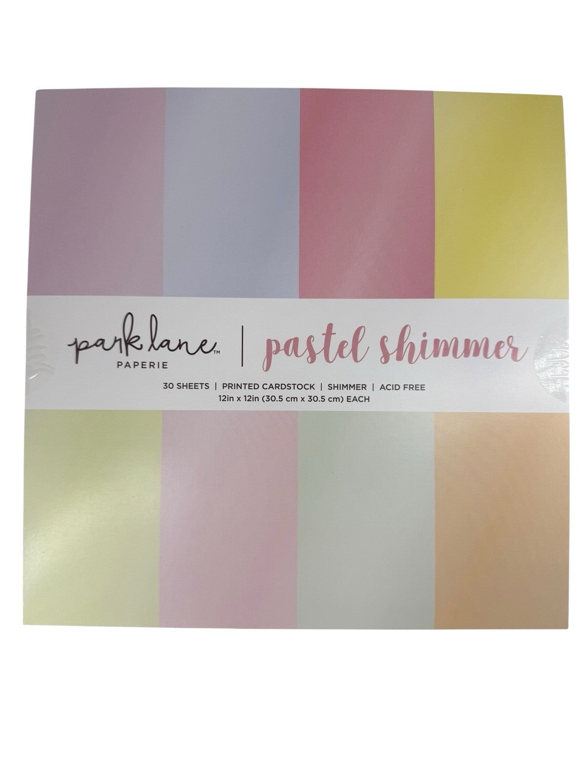 2 PACK - 40 Sheet 12" x 12" Pastel Shimmer Cardstock Paper Pack by Park Lane