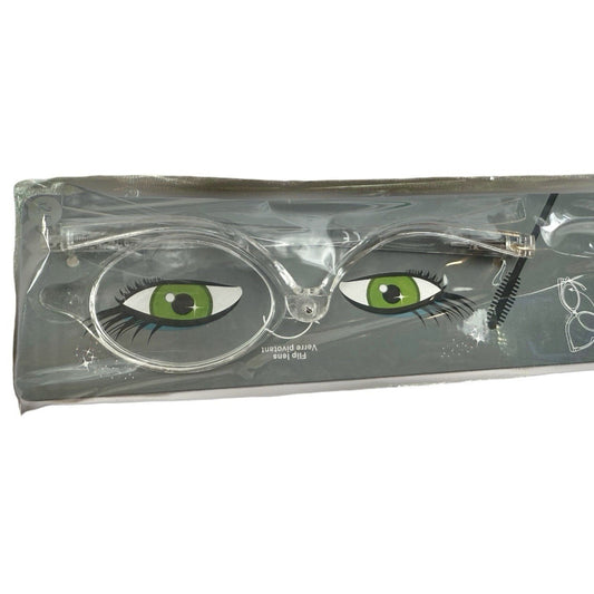Makeup Glasses - Magnifying Flip Lens Eye Cover For Makeup Application - Clear
