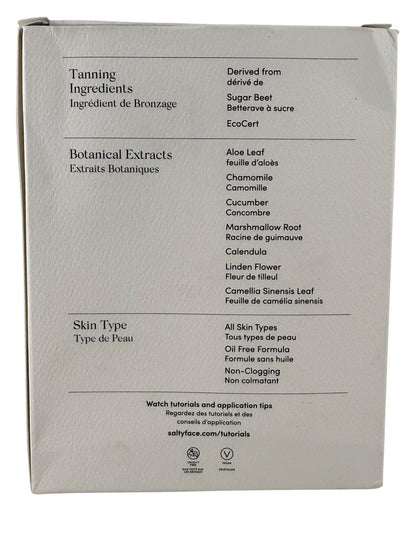 Saltyface Tanning Foam For Body Light To Medium Self Tanner Full Size New in Box