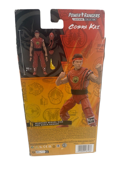 Power Rangers X Cobra Kai Lightning Morphed Miguel Diaz Red Eagle Ranger Figure