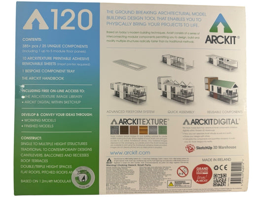 NEW- Arckit 120 The Architectural Model Building Kit 400+ Pieces Ages 14+
