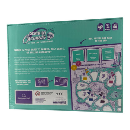 Death By Coconuts Board Game Risk Reward Bet Life FACTORY SEALED Bubblegum Stuff
