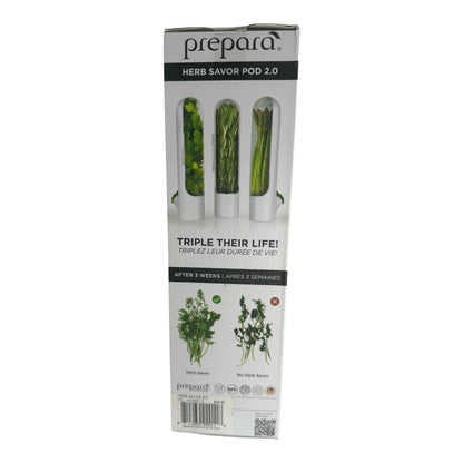 NEW - Prepara Herb Savor Pod 2.0 3 pk New In Box Keeps Herbs Fresh 3X Longer