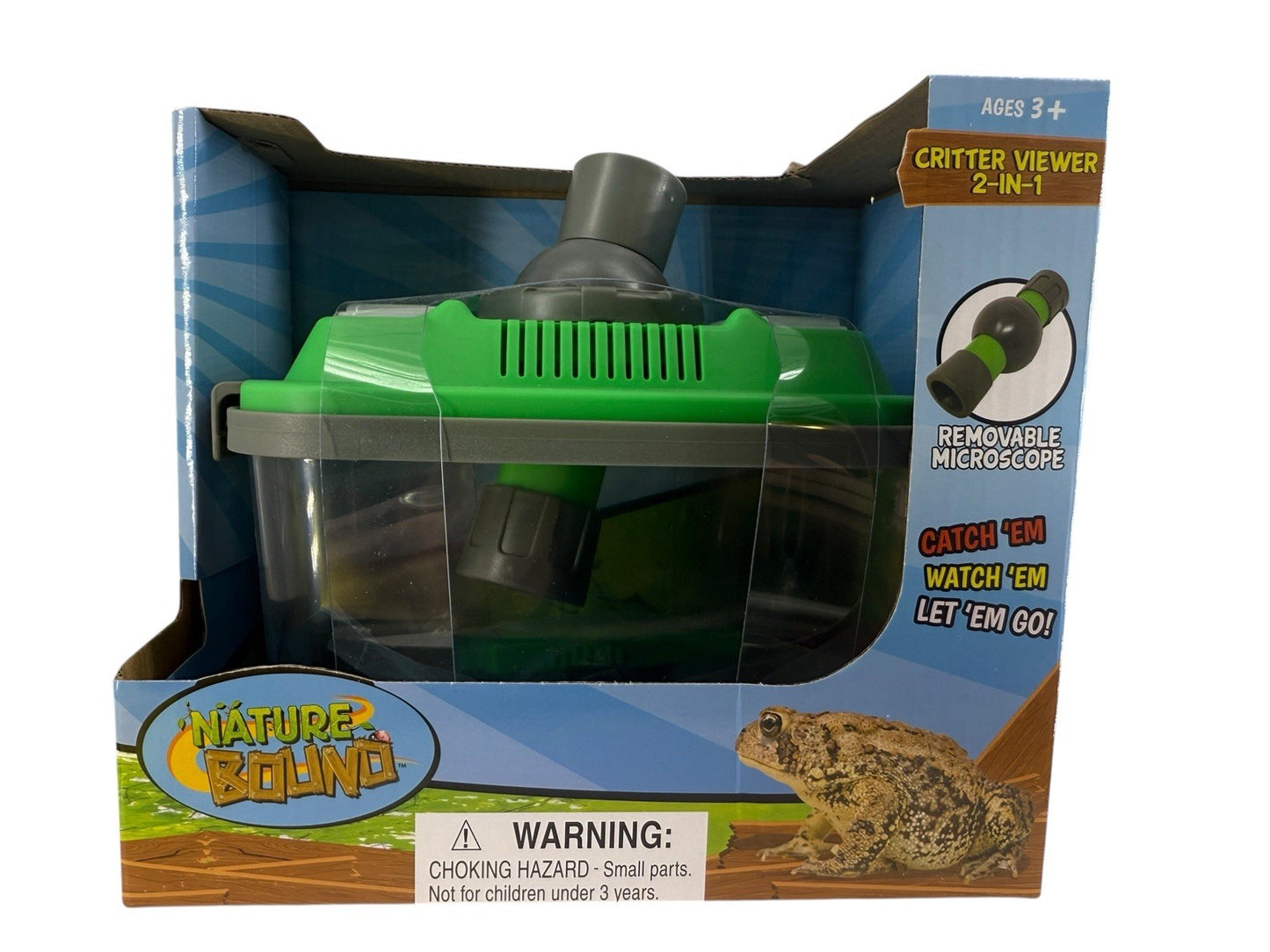 2-in-1 Habitat with Microscope for Insects and Other Critters, Includes Lid a...