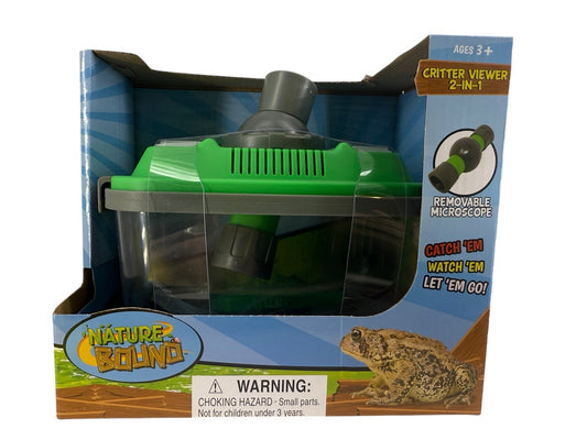 2-in-1 Habitat with Microscope for Insects and Other Critters, Includes Lid a...