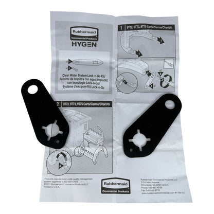 Rubbermaid Hygen Clean Water Lock Kit Replacement Part 9T72, 9T73, 9T75 Cart