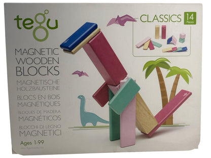14 Piece Tegu Magnetic Wooden Block Set, Blossom