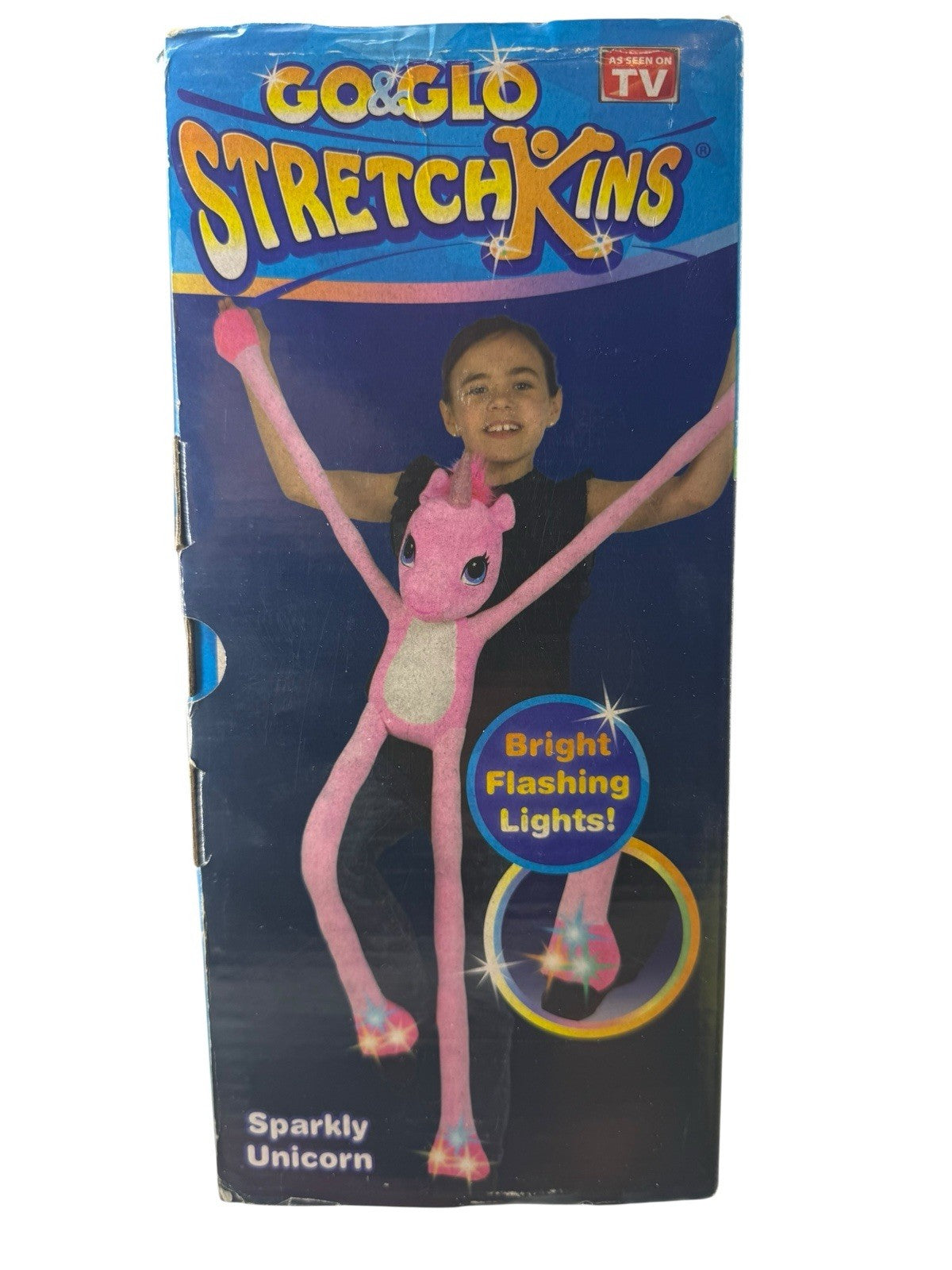 STRETCHKINS Go & Glo Playful Puppy Blue Plush - As Seen On TV - NEW